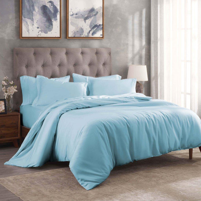 Egyptian Cotton 300 Thread Count Solid Duvet Cover Set