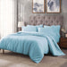 Egyptian Cotton 400 Thread Count Solid Duvet Cover Set - LightBlue