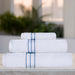 Turkish Cotton Ultra-Plush Solid 3-Piece Highly Absorbent Towel Set - White/Light Blue