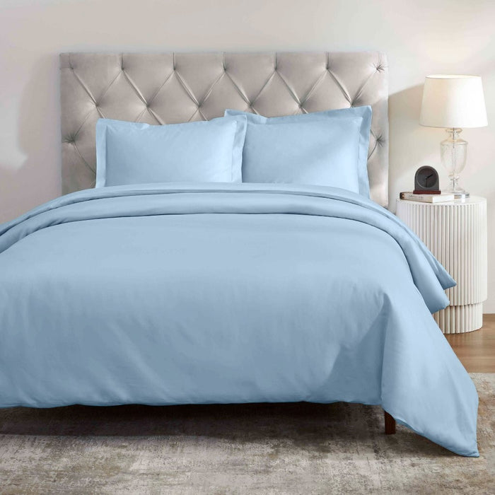 1200 Thread Count Egyptian Solid Cotton Duvet Cover Set