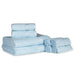 Egyptian Cotton Highly Absorbent Solid 8 Piece Ultra Soft Towel Set - Light Blue