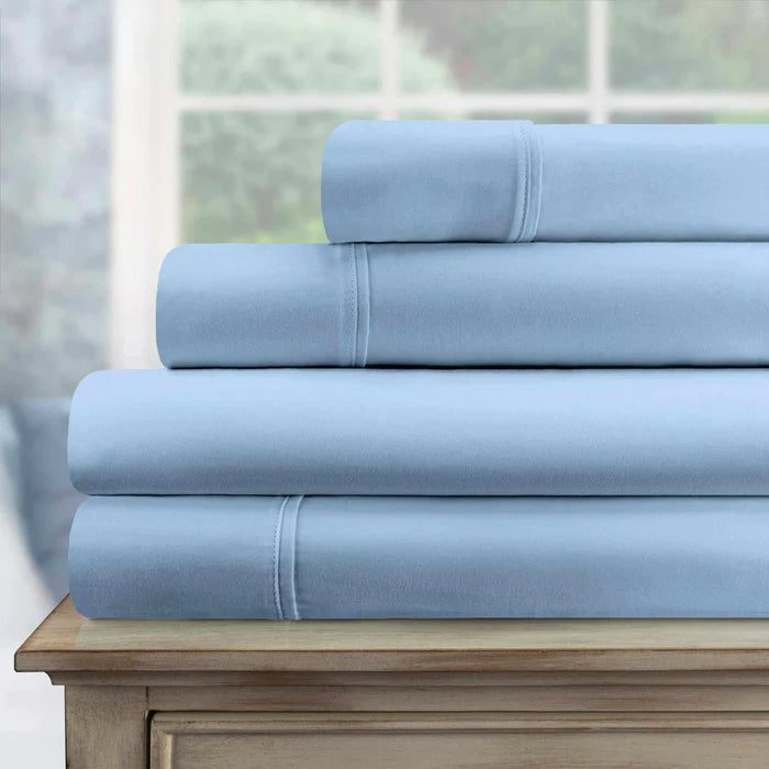 Egyptian Cotton Eco-Friendly 700 Thread Count Sheet Set - Light Blue