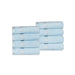 Egyptian Cotton 8 Piece Solid Hand Towel Set - Light Blue
