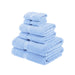 Egyptian Cotton Pile Plush Heavyweight Absorbent 6 Piece Towel Set - Light Blue