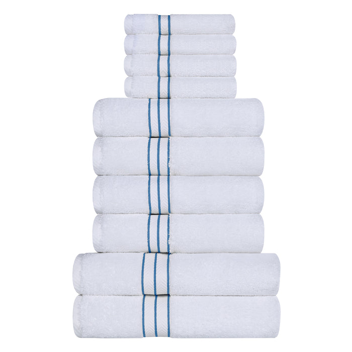 Turkish Cotton Ultra-Plush Solid 10-Piece Highly Absorbent Towel Set