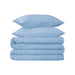 Egyptian Cotton 700 Thread Count Solid Duvet Cover and Pillow Sham Set - Light Blue