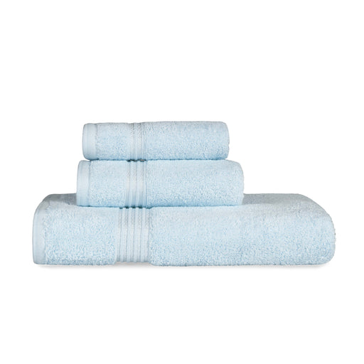 Egyptian Cotton Solid 3 piece Towel Set - Light Blue