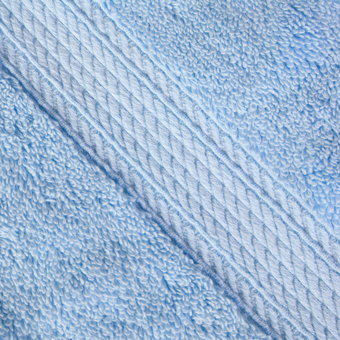 Egyptian Cotton Pile Plush Heavyweight Absorbent 9 Piece Towel Set - Light Blue