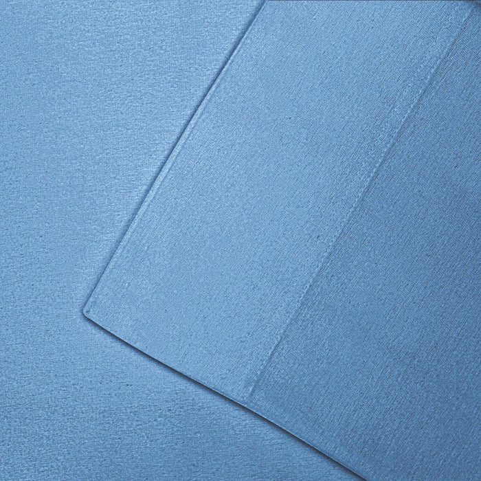 Cotton Flannel Solid Deep Pocket Sheet Set - LightBlue