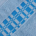 Larissa Cotton Geometric Embroidered Jacquard Border 8 Piece Towel Set - Light Blue