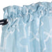 Embroidered Quatrefoil Sheer Grommet Curtain Set - Light Blue