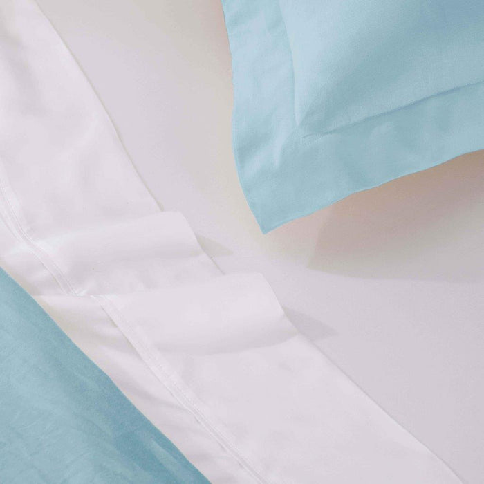 Egyptian Cotton 400 Thread Count Solid Duvet Cover Set - LightBlue