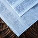 Egyptian Cotton Pile Plush Heavyweight Absorbent 3 Piece Towel Set - Light Blue