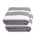 Cabana Striped Cotton Standard Size Towel / Chaise Lounge Chair Cover - LightGray