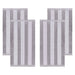 Cabana Stripe Oversized Cotton Beach Towel Set Of 2, 4, 6 - LightGray