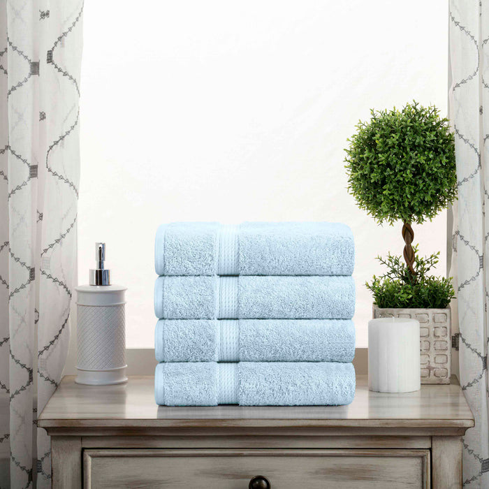 Egyptian Cotton Pile Solid 10-Piece Towel Set - LightBlue