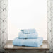 Egyptian Cotton Pile Plush Heavyweight Absorbent 3 Piece Towel Set - LightBlue