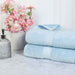 Egyptian Cotton Pile Plush Heavyweight Absorbent Bath Sheet Set of 2 - LightBlue