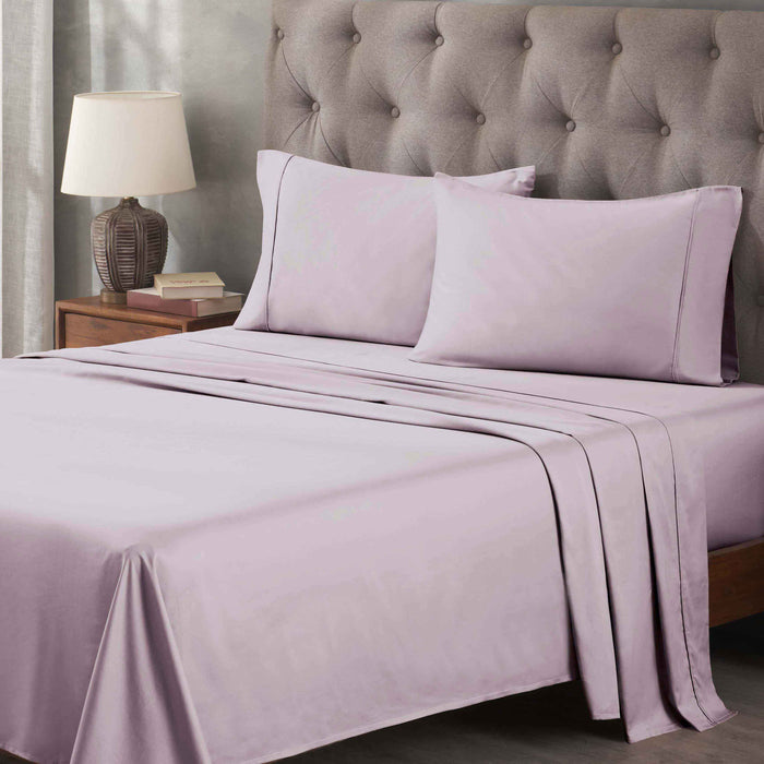 Egyptian Cotton 400 Thread Count Solid Deep Pocket Sheet Set - Lilac