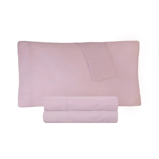 300 Thread Count Cotton Percale Solid Pillowcase Set - Lilac
