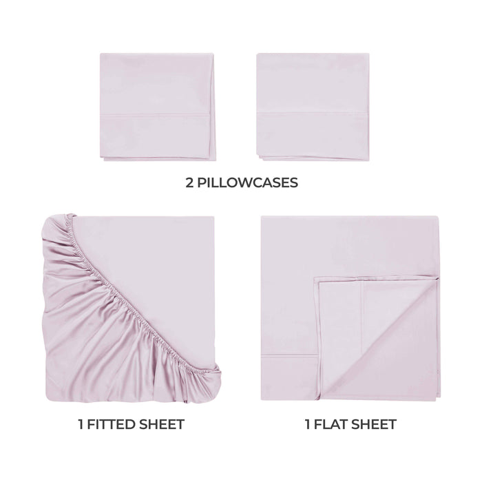 Egyptian Cotton 400 Thread Count Solid Deep Pocket Sheet Set - Lilac