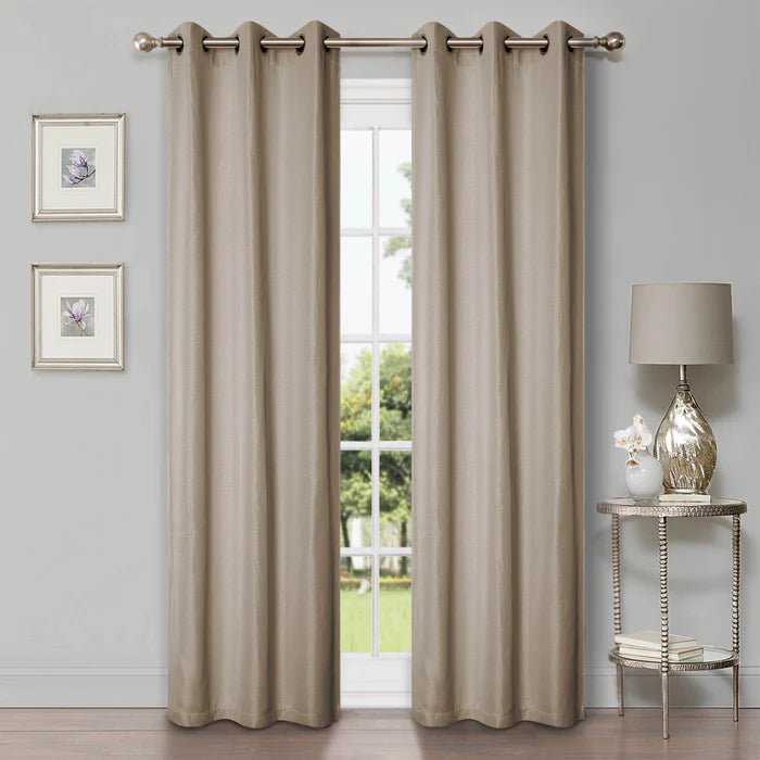 Linen-Inspired Classic Modern Blackout Curtain Set