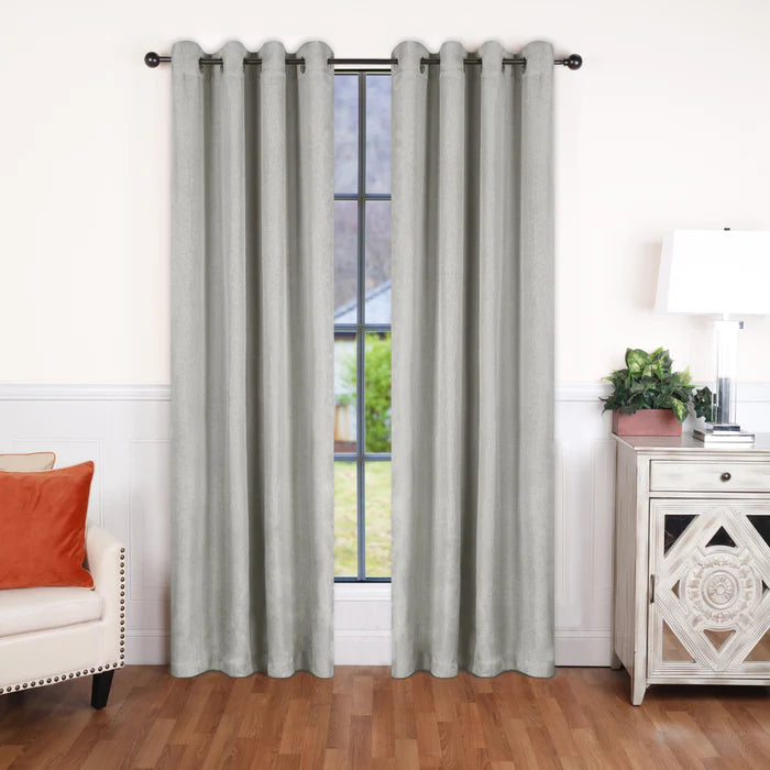 Linen-Inspired Classic Modern Blackout Curtain Set - Marshmallow
