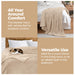 Classic Solid Fleece Plush Medium Weight Fluffy Soft Blanket - Linen