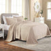 Basket Weave Matelasse Cotton Bedspread Set -  Linen