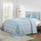 Boho Mandala Cotton Blend Woven Jacquard Bedspread Set - Aqua