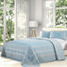 Boho Mandala Cotton Blend Woven Jacquard Bedspread Set - Aqua