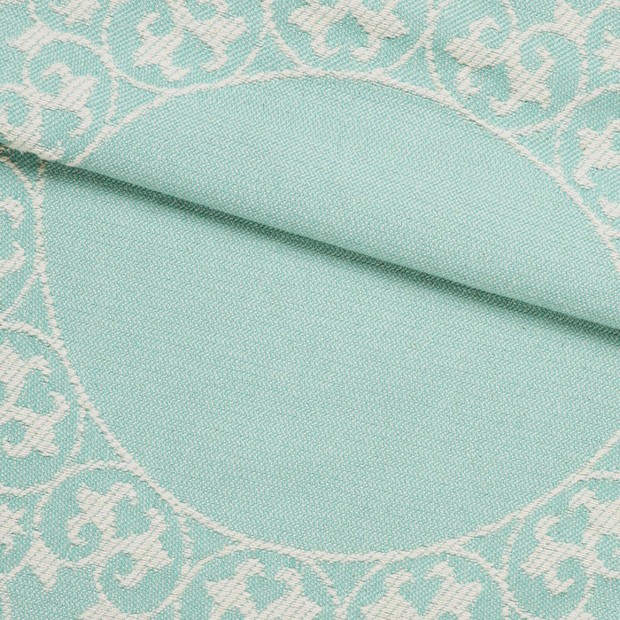 Boho Mandala Cotton Blend Woven Jacquard Bedspread Set - Turquoise