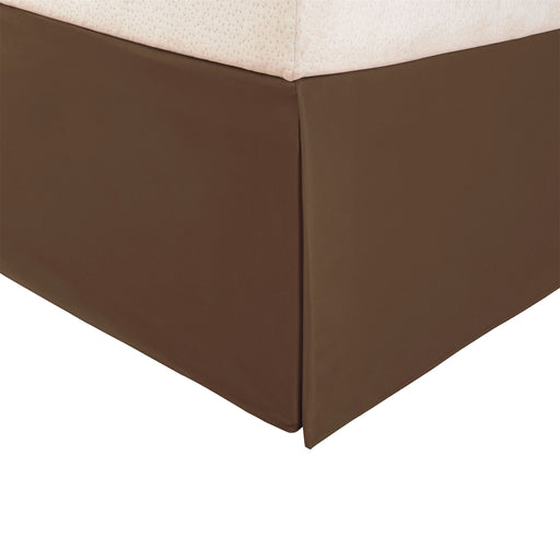 Wimberton 100% Brushed Microfiber Bed Skirt with a 15" Drop Length and Inverted Box Pleats - Mocha