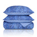 Embossed Morrocan Paisley 100% Long-Staple Cotton Quilt Set, 2 Colors - Navy
