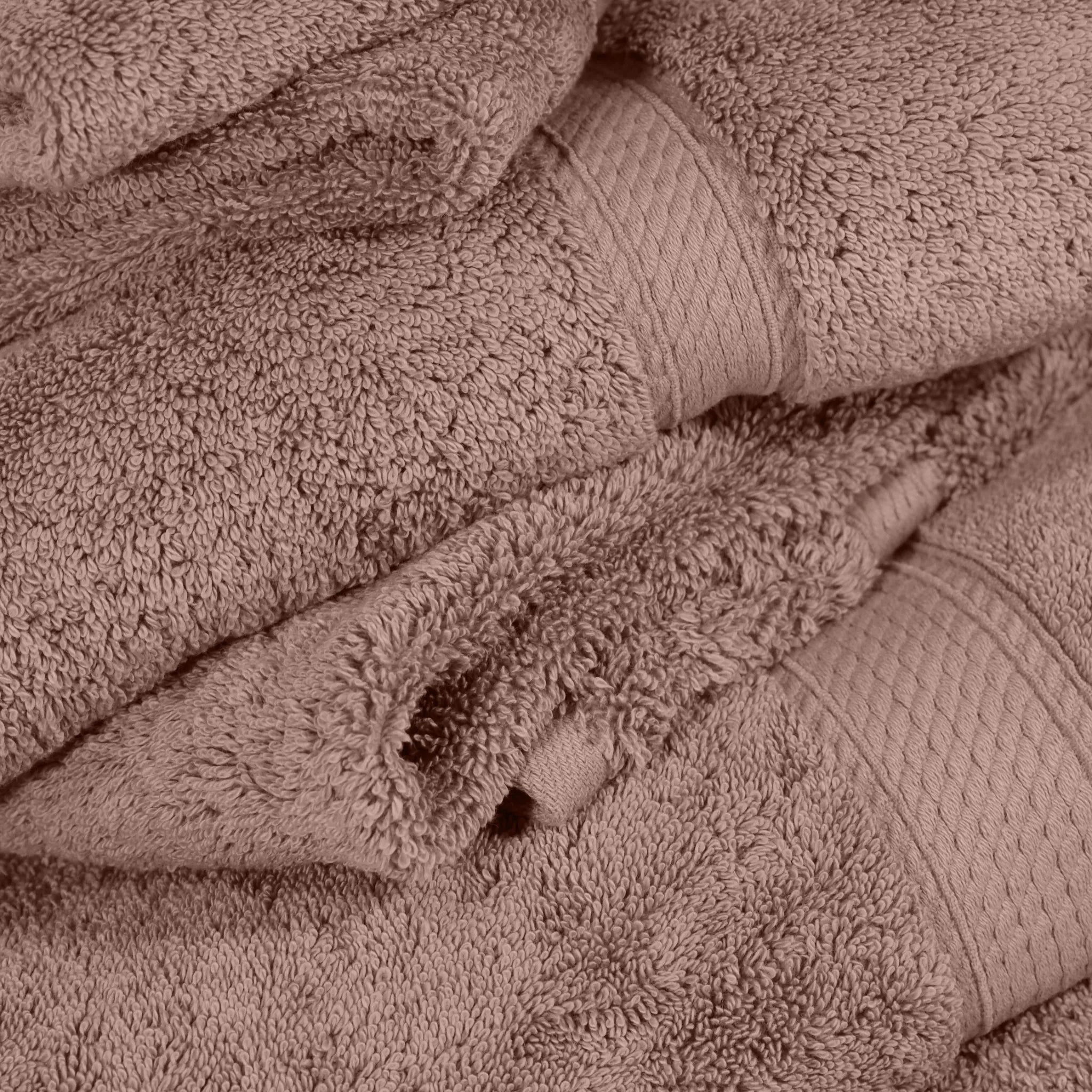 Egyptian Cotton Pile Plush Heavyweight Soft 4 Piece Bath Towel Set