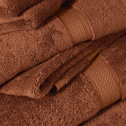 Egyptian Cotton Pile Plush Heavyweight Soft 4 Piece Bath Towel Set
