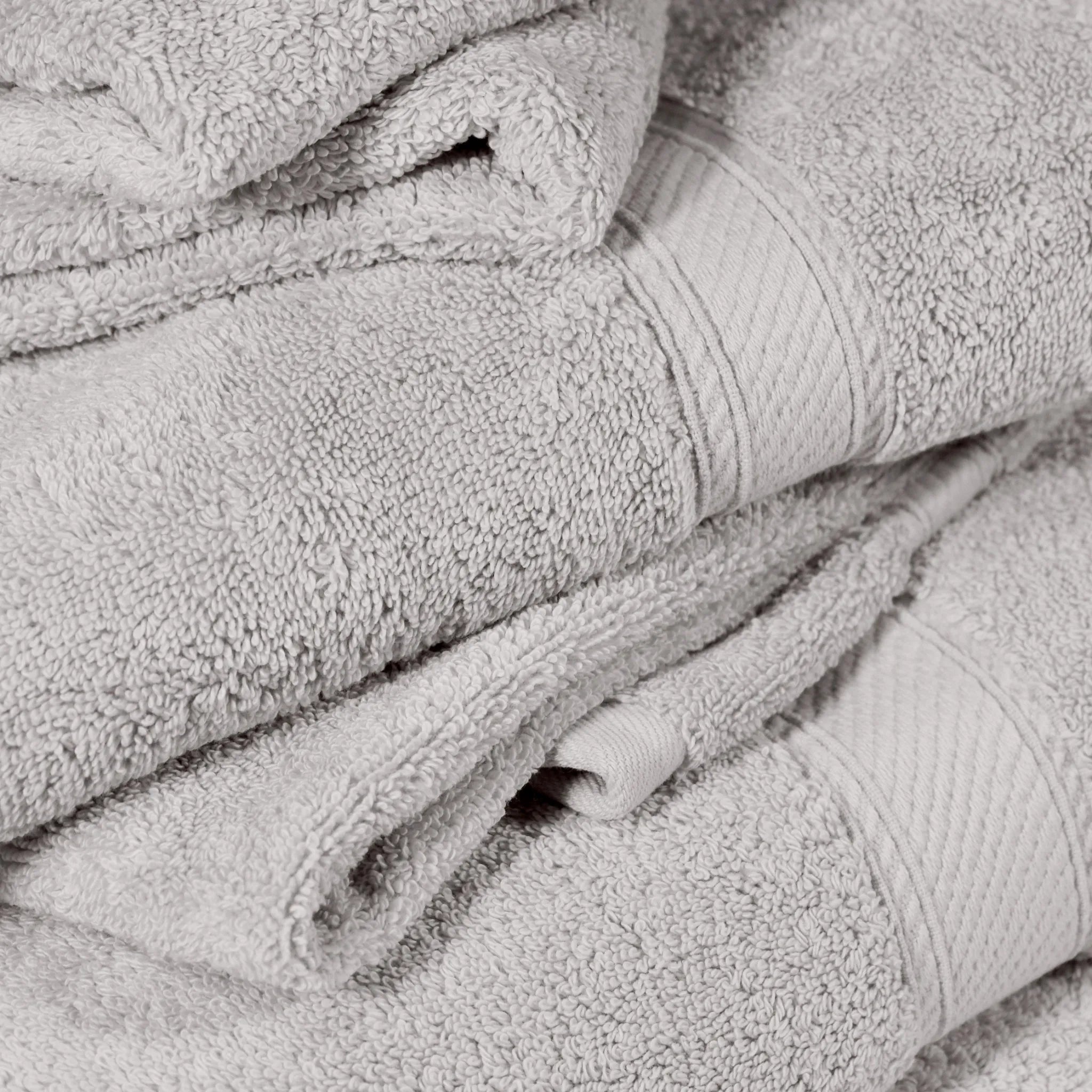 Egyptian Cotton Pile Plush Heavyweight Soft 4 Piece Bath Towel Set