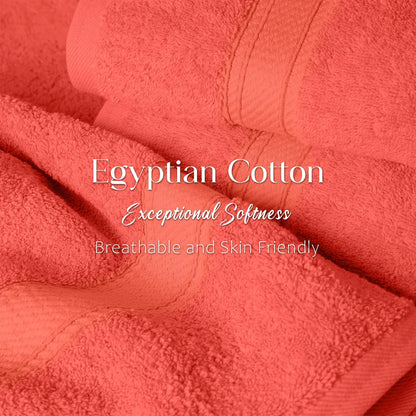 Egyptian Cotton Pile Plush Heavyweight Soft 4 Piece Bath Towel Set