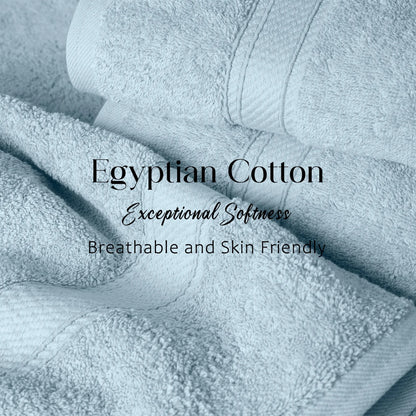 Egyptian Cotton Pile Plush Heavyweight Soft 4 Piece Bath Towel Set