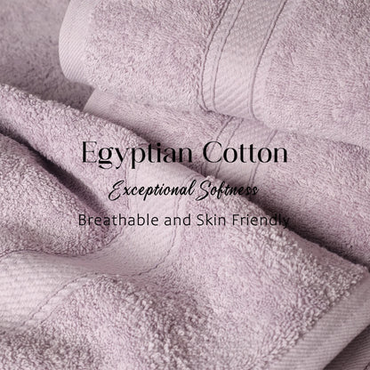Egyptian Cotton Pile Plush Heavyweight Soft 4 Piece Bath Towel Set