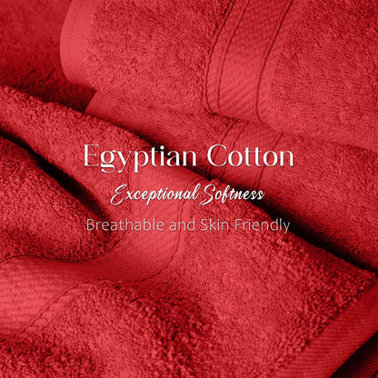 Egyptian Cotton Pile Plush Heavyweight Soft 4 Piece Bath Towel Set