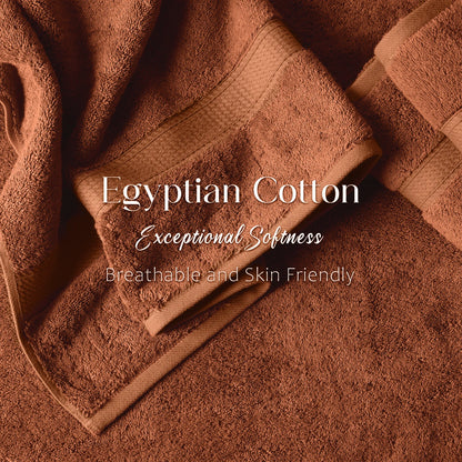 Egyptian Cotton Pile Plush Heavyweight Soft 4 Piece Bath Towel Set