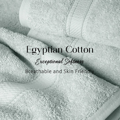 Egyptian Cotton Pile Plush Heavyweight Soft 4 Piece Bath Towel Set