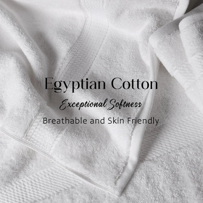 Egyptian Cotton Pile Plush Heavyweight Soft 4 Piece Bath Towel Set