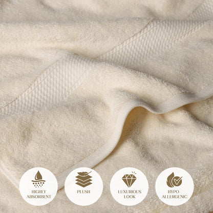 Egyptian Cotton Pile Plush Heavyweight Soft 4 Piece Bath Towel Set
