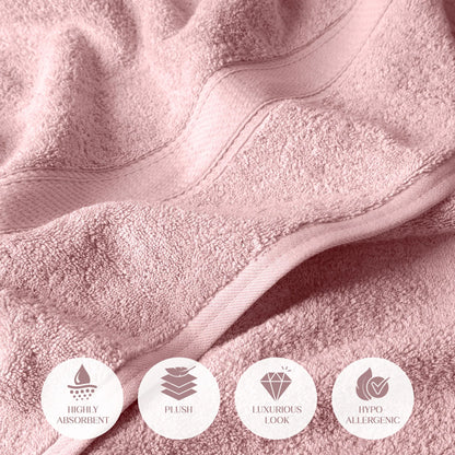 Egyptian Cotton Pile Plush Heavyweight Soft 4 Piece Bath Towel Set