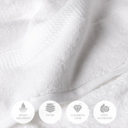 Egyptian Cotton Pile Plush Heavyweight Soft 4 Piece Bath Towel Set