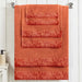 Wisteria Cotton Decorative 6 Piece Towel Set - Mandarin