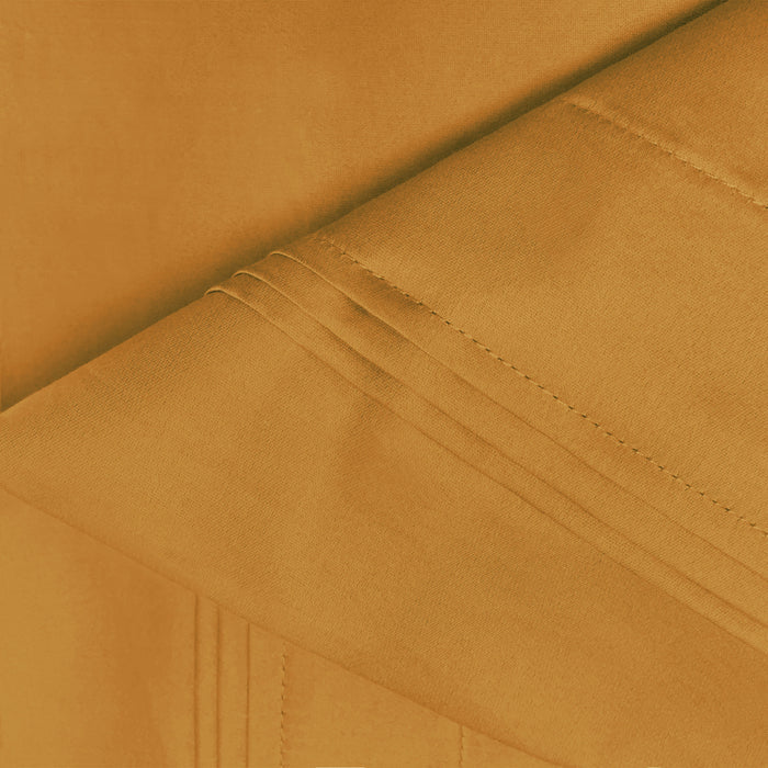 650 Thread Count Egyptian Cotton Solid Pillowcase Set - Maple Sugar