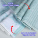 Cotton Assorted Solid and Marble Effect 4 Piece Bath Towel Set - Teal